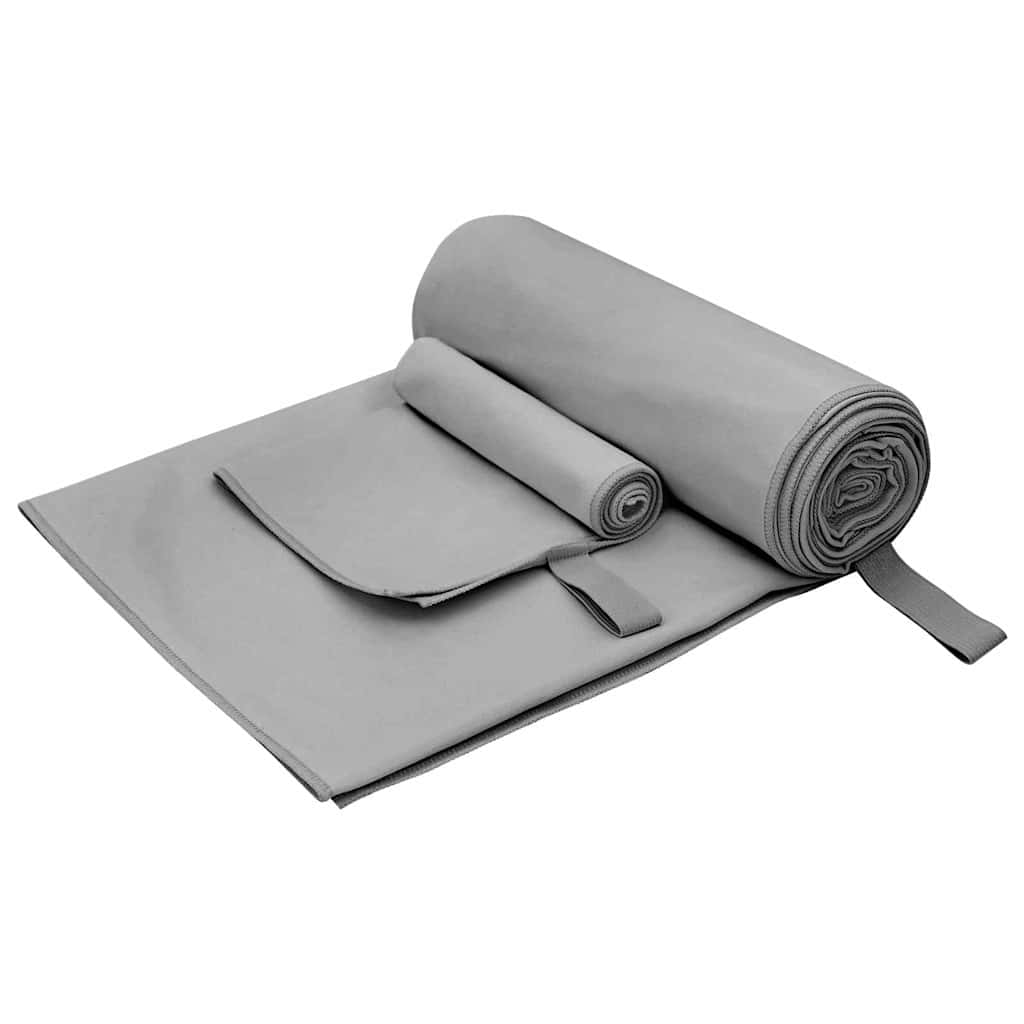 vidaXL Set de Prosoape Sport Altele Gri închis țesătură
