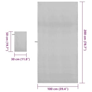 Sada sportovních ručníků 2 pcs Šedá textil - obrázek 8