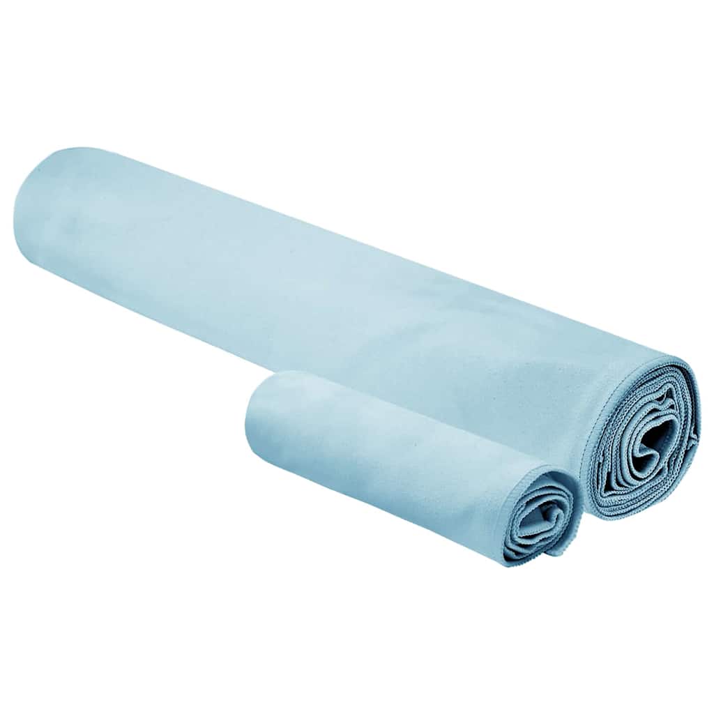 vidaXL Set van Sporthanddoeken Anders Blauw Stof