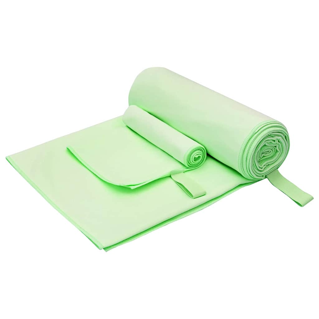 vidaXL Set de Prosoape Sport Altele Verde țesătură