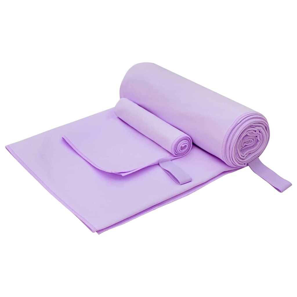 vidaXL Set de Prosoape Sport Altele Violet țesătură