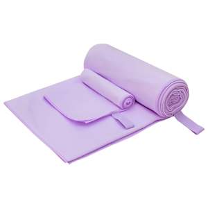 vidaXL Spordir&auml;ttide komplekt 2 tk Lilla 50 x 30 cm, 200 x 100 cm