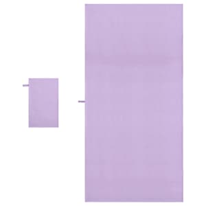 Sada sportovních ručníků 2 pcs Fialová textil - obrázek 4