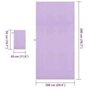 Sada sportovních ručníků 2 pcs Fialová textil - obrázek 8