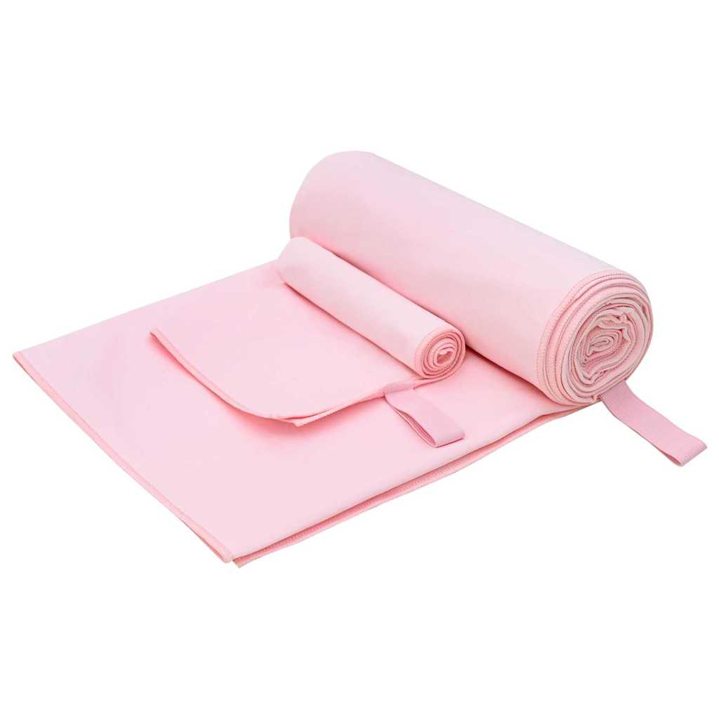 vidaXL Set de Prosoape Sport Altele Roz țesătură