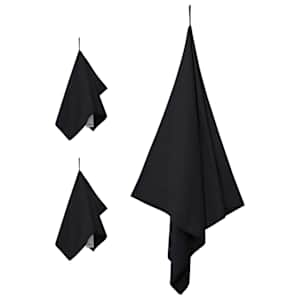 Sada sportovních ručníků 3 pcs Černá Polyester a polyamid - obrázek 3