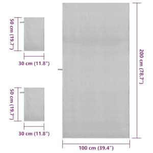 Sada sportovních ručníků 3 pcs Šedá Polyester a polyamid - obrázek 8