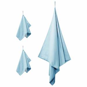 Sada sportovních ručníků 3 pcs Modrá Polyester a polyamid - obrázek 3
