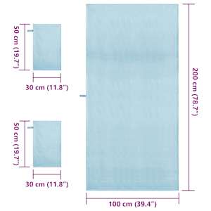 Sada sportovních ručníků 3 pcs Modrá Polyester a polyamid - obrázek 8