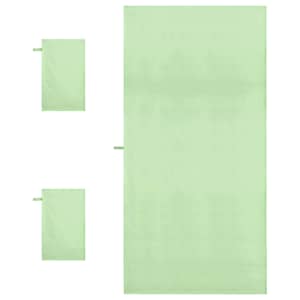Sada sportovních ručníků 3 pcs Zelená Polyester a polyamid - obrázek 4