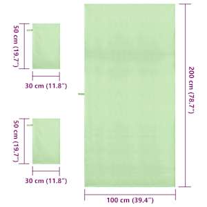 Sada sportovních ručníků 3 pcs Zelená Polyester a polyamid - obrázek 8