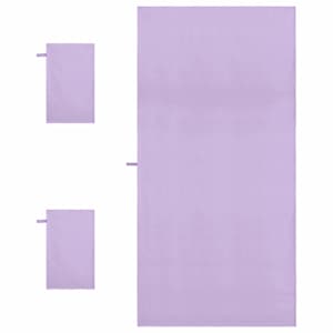Sada sportovních ručníků 3 pcs Fialová Polyester a polyamid - obrázek 4