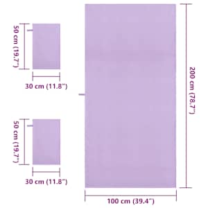 Sada sportovních ručníků 3 pcs Fialová Polyester a polyamid - obrázek 8