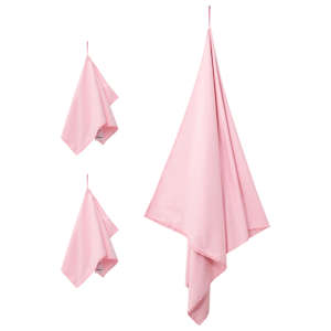 Sada sportovních ručníků 3 pcs Růžová Polyester a polyamid - obrázek 3