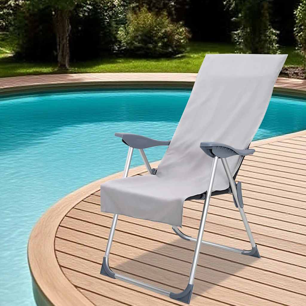 vidaXL Prosoape pentru scaune de exterior 2 pcs Gri 130 x 60 cm