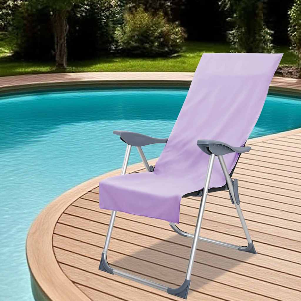 vidaXL Prosoape pentru scaune de exterior 2 pcs Violet 130 x 60 cm