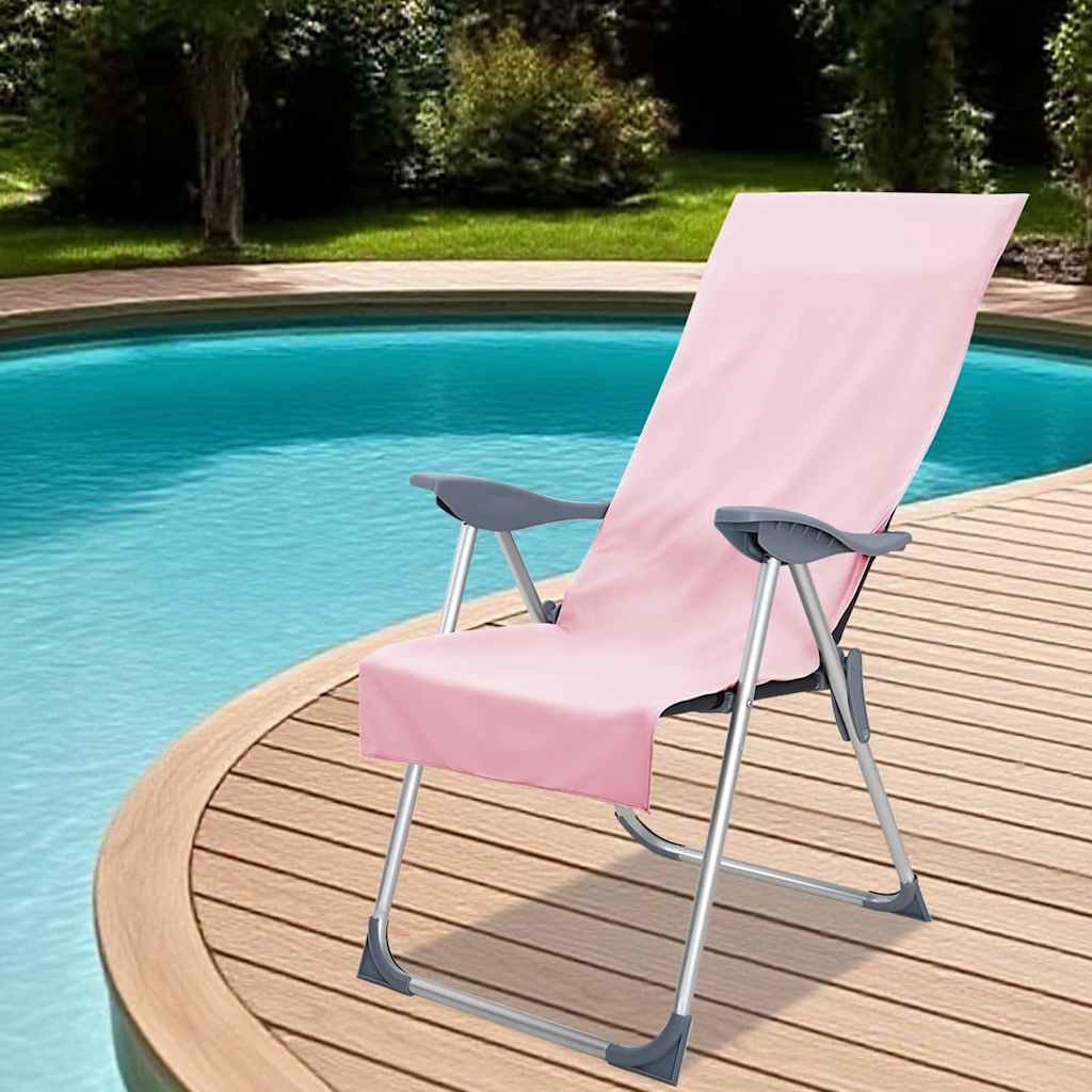 vidaXL Prosoape pentru scaune de exterior 2 pcs Roz 130 x 60 cm