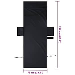 Ručníky na lehátko 2 pcs Černá 210 x 75 cm Polyester a polyamid - obrázek 10