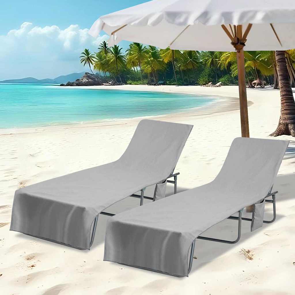 Päikesevoodi linad 2 pcs Tumehall 210 x 75 cm