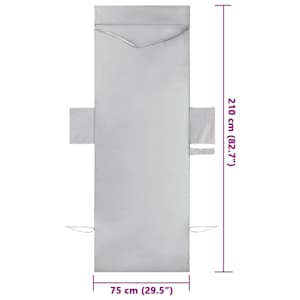 Ručníky na lehátko 2 pcs Šedá 210 x 75 cm Polyester a polyamid - obrázek 10