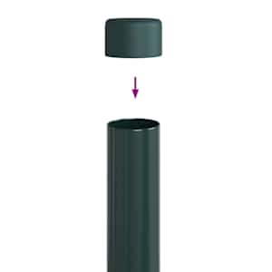 Plotový sloupek. 2 pcs Zelená 60 cm Práškově lakovaná ocel - obrázek 5