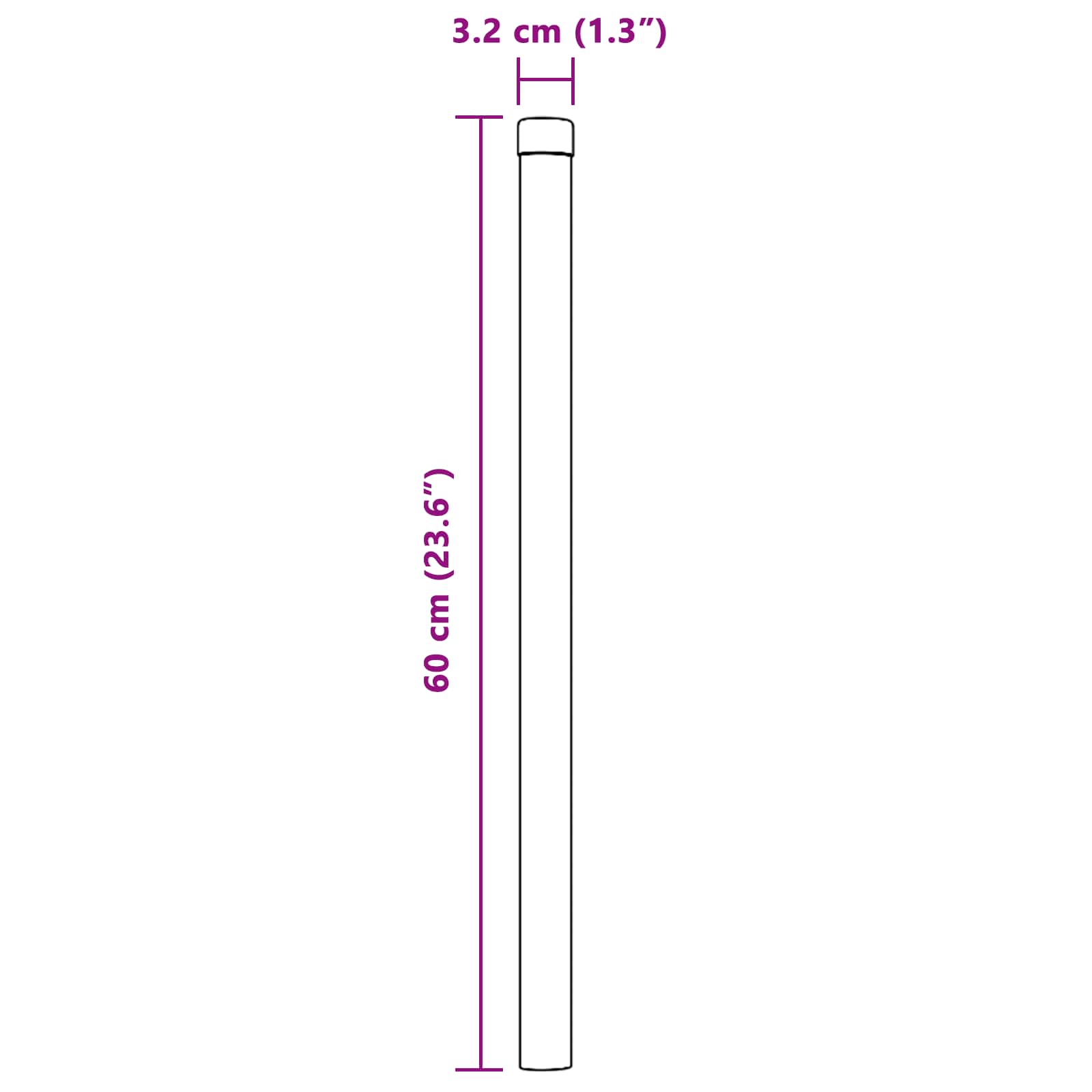 Aiapost 2 pcs Roheline 60 cm Pulbervärvitud Teras 6 Kõik vajalik sinu aeda ja koju! Aiapost 2 pcs Roheline 60 cm Pulbervärvitud Teras - Image 6