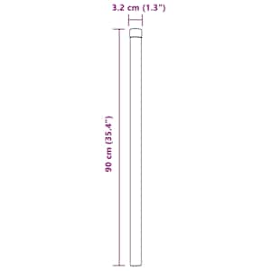 Plotový sloupek. 2 pcs Zelená 90 cm Práškově lakovaná ocel - obrázek 6