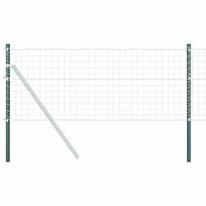 Plotový sloupek. 2 pcs Zelená 110 cm Práškově lakovaná ocel - obrázek 2