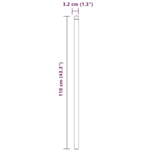 Plotový sloupek. 2 pcs Zelená 110 cm Práškově lakovaná ocel - obrázek 6