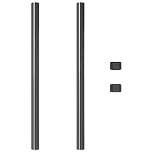 Plotový sloupek. 2 pcs Šedá 80 cm Práškově lakovaná ocel - obrázek 5