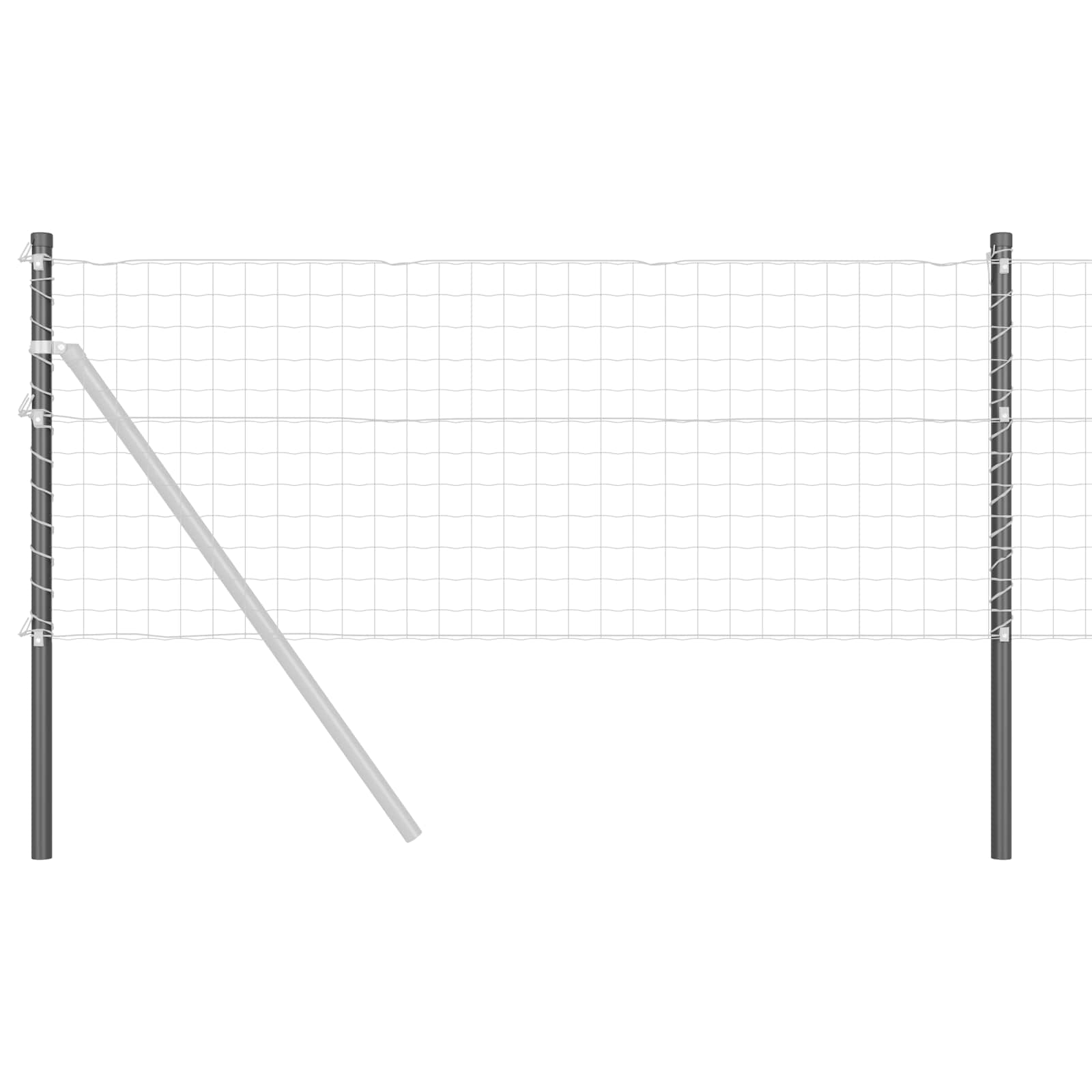 Aiapost 12 pcs Hall 90 cm Pulbervärvitud Teras 2 Kõik vajalik sinu aeda ja koju! Aiapost 12 pcs Hall 90 cm Pulbervärvitud Teras - Image 2