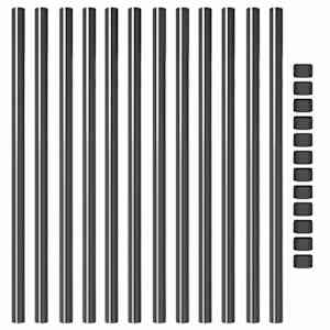 Plotový sloupek. 12 pcs Šedá 110 cm Práškově lakovaná ocel - obrázek 5