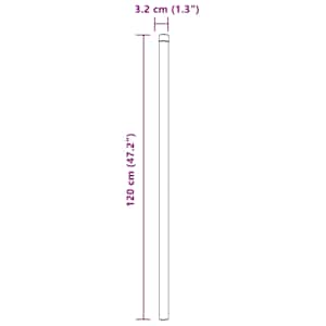 Plotový sloupek. 2 pcs Šedá 120 cm Práškově lakovaná ocel - obrázek 6