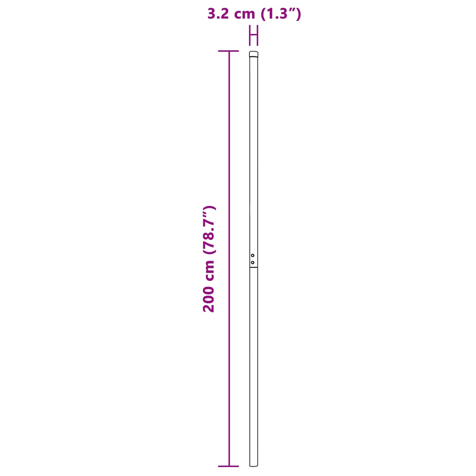 Aiapost 2 pcs Hall Pulbervärvitud Teras 19 Kõik vajalik sinu aeda ja koju! Aiapost 2 pcs Hall Pulbervärvitud Teras - Image 6