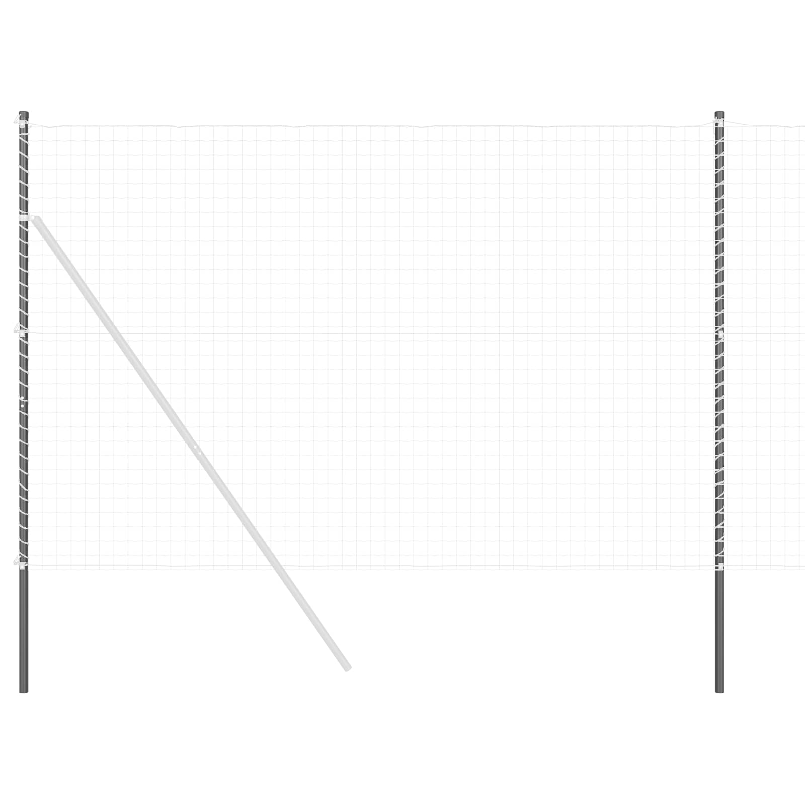 Aiapost 2 pcs Hall Pulbervärvitud Teras 2 Kõik vajalik sinu aeda ja koju! Aiapost 2 pcs Hall Pulbervärvitud Teras - Image 2