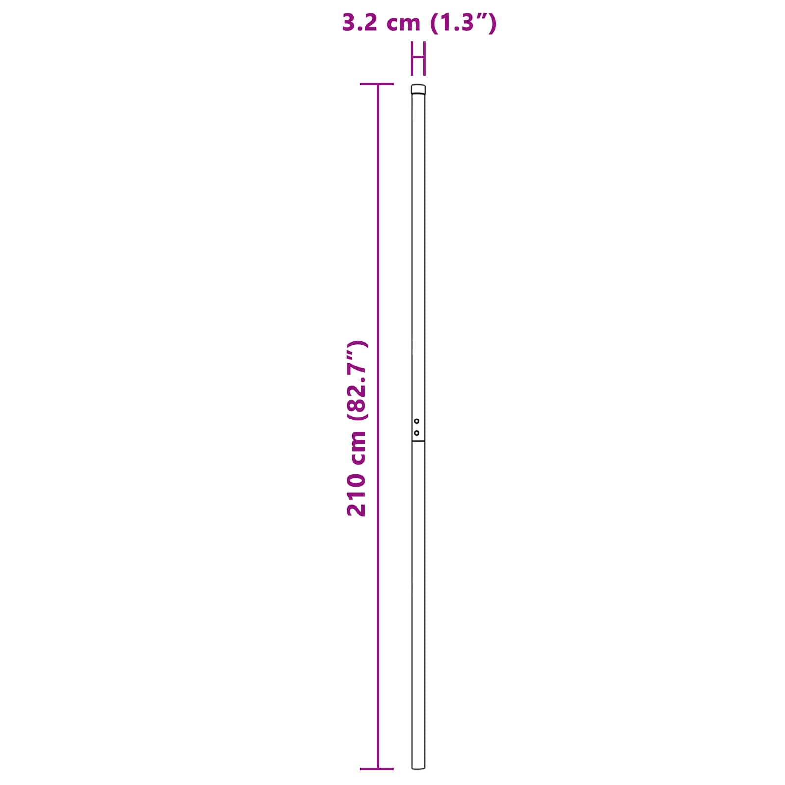Aiapost 2 pcs Hall Pulbervärvitud Teras 6 Kõik vajalik sinu aeda ja koju! Aiapost 2 pcs Hall Pulbervärvitud Teras - Image 6