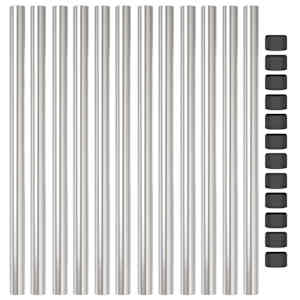 Plotový sloupek. 12 pcs Stříbrná 50 cm Práškově lakovaná ocel - obrázek 5