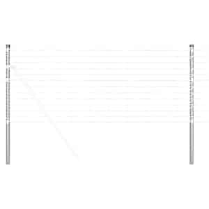 Plotový sloupek. 2 pcs Stříbrná 60 cm Práškově lakovaná ocel - obrázek 2