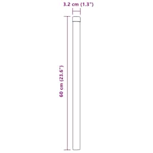 Plotový sloupek. 2 pcs Stříbrná 60 cm Práškově lakovaná ocel - obrázek 6