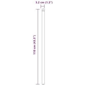 Plotový sloupek. 12 pcs Stříbrná 110 cm Práškově lakovaná ocel - obrázek 6