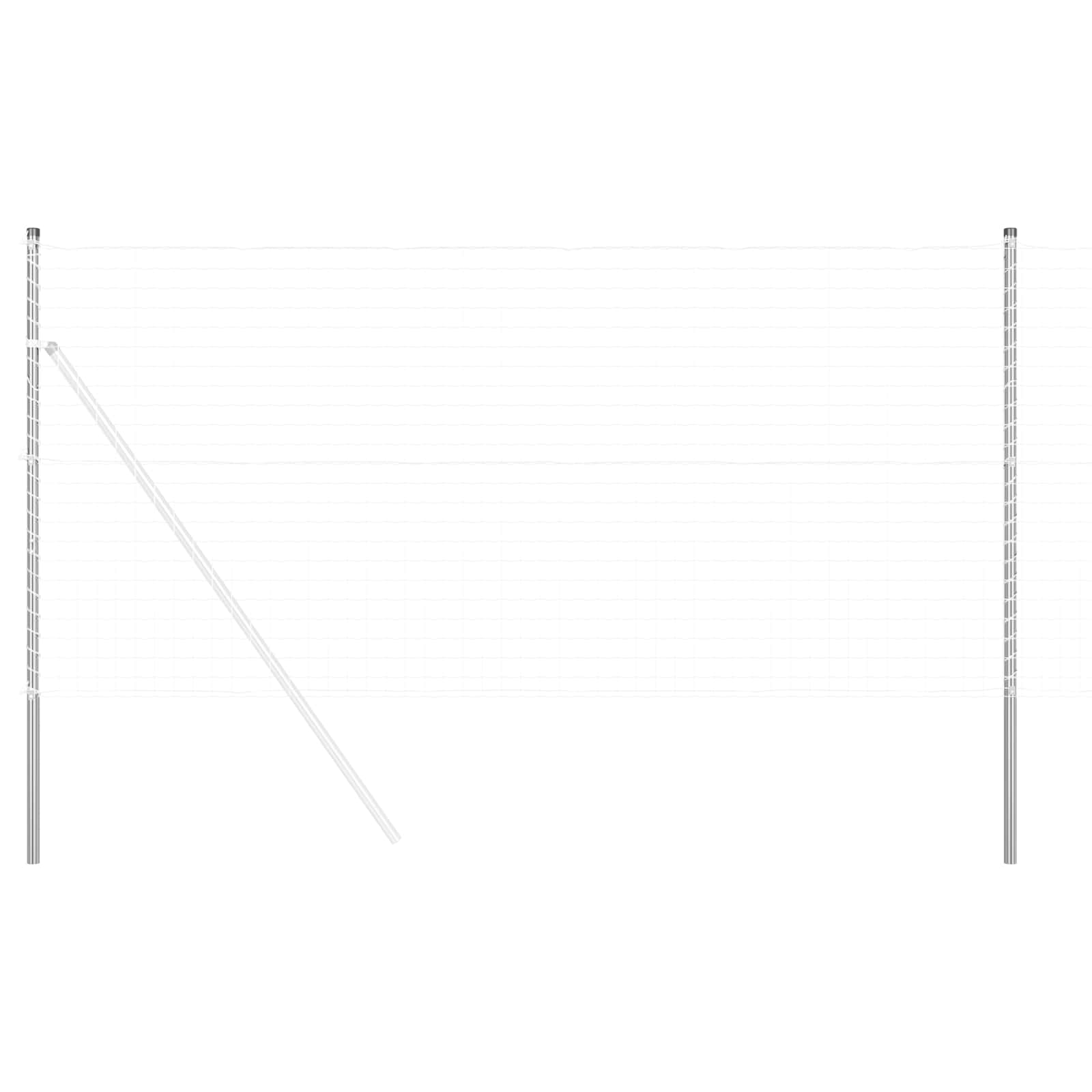 Aiapost 12 pcs Hõbedane Pulbervärvitud Teras 67 Kõik vajalik sinu aeda ja koju! Aiapost 12 pcs Hõbedane Pulbervärvitud Teras - Image 2