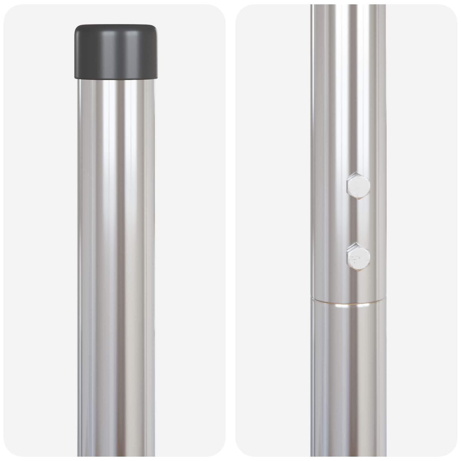 Aiapost 12 pcs Hõbedane Pulbervärvitud Teras 4 Kõik vajalik sinu aeda ja koju! Aiapost 12 pcs Hõbedane Pulbervärvitud Teras - Image 4