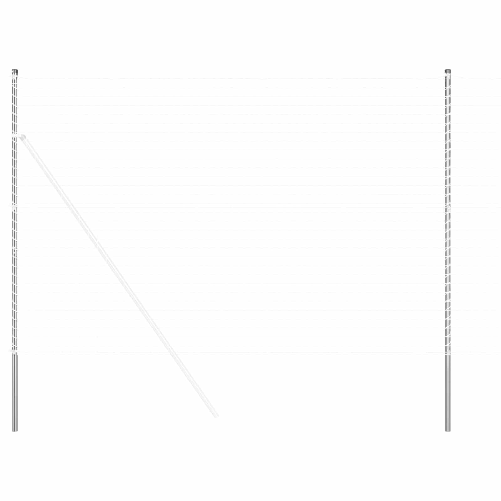 Aiapost 12 pcs Hõbedane Pulbervärvitud Teras 2 Kõik vajalik sinu aeda ja koju! Aiapost 12 pcs Hõbedane Pulbervärvitud Teras - Image 2