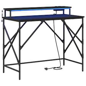 vidaXL Laud Must tamm 100 x 50 x 86,5 cm Tehispuit