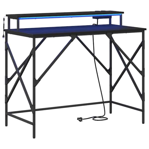 vidaXL Laud Must tamm 100 x 50 x 86,5 cm Tehispuit
