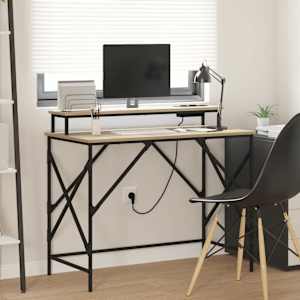 Miza s polico Sonoma hrast 100 x 50 x 86,5 cm Konstruiran les