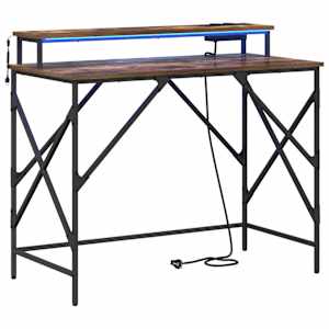 vidaXL Laud Suitsetatud tamm 100 x 50 x 86,5 cm Tehispuit