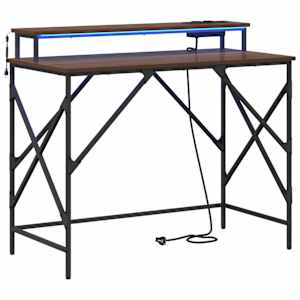 vidaXL Laud Pruun tamme 100 x 50 x 86,5 cm Tehispuit