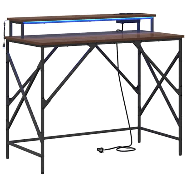 vidaXL Laud Pruun tamme 100 x 50 x 86,5 cm Tehispuit