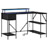 vidaXL Laud Must tamm 120 x 79 x 86,5 cm Tehispuit